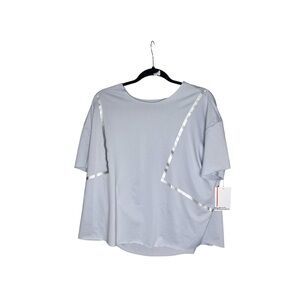 NWT Sports Illustrated grey Cropped Short Sleeve Tee Size 2X
